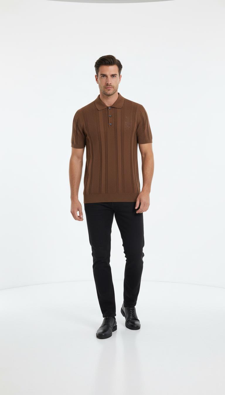 Düğm.Polo Yaka K.Kol T-Shirt Out-KAB6015S