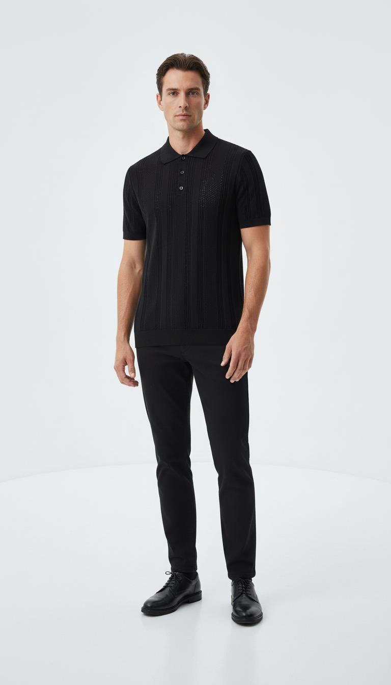 Düğm.Polo Yaka K.Kol T-Shirt Out-KAB6015S