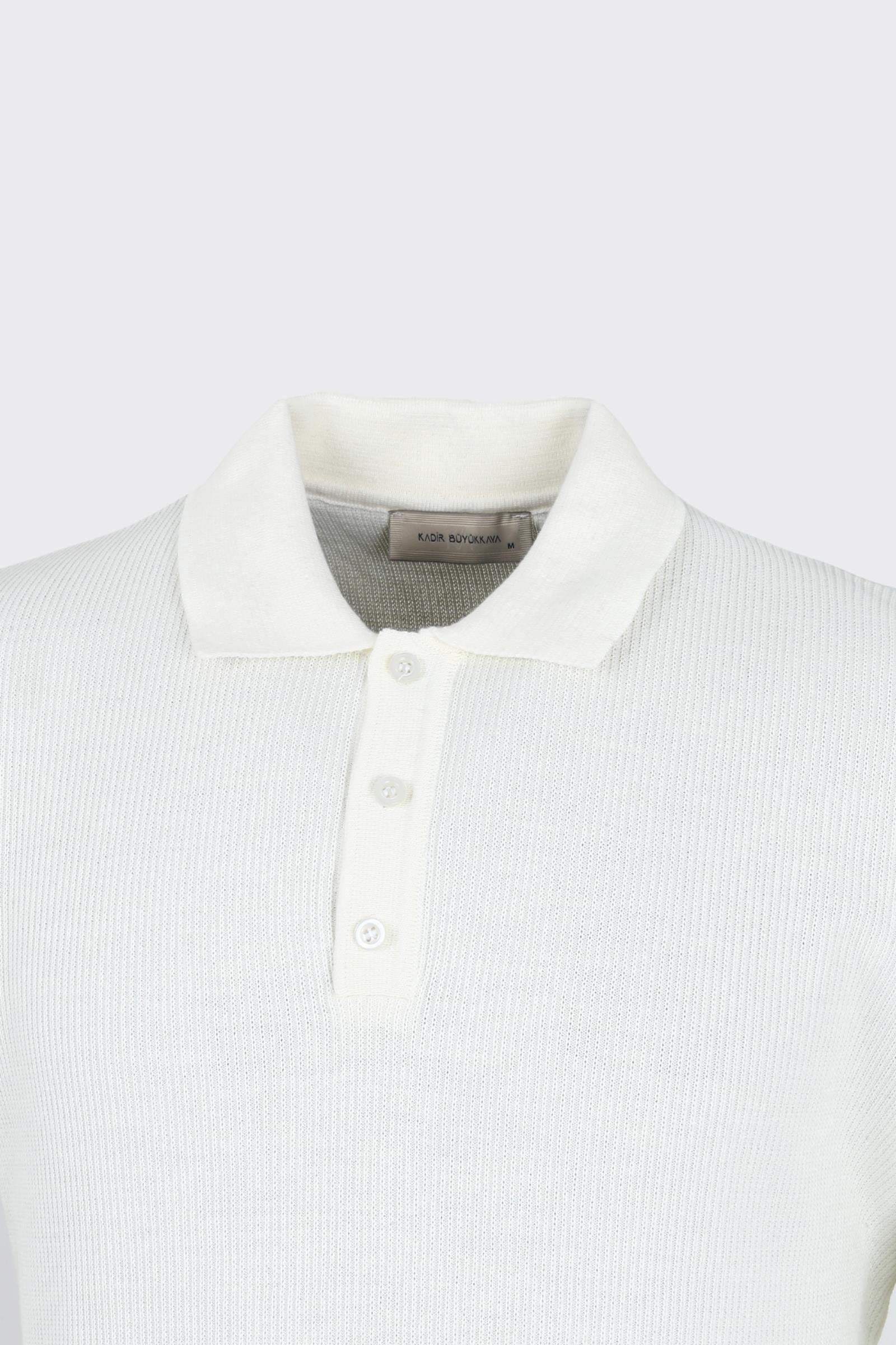 Erkek Düğmeli Polo Yaka Triko-KAX6706W