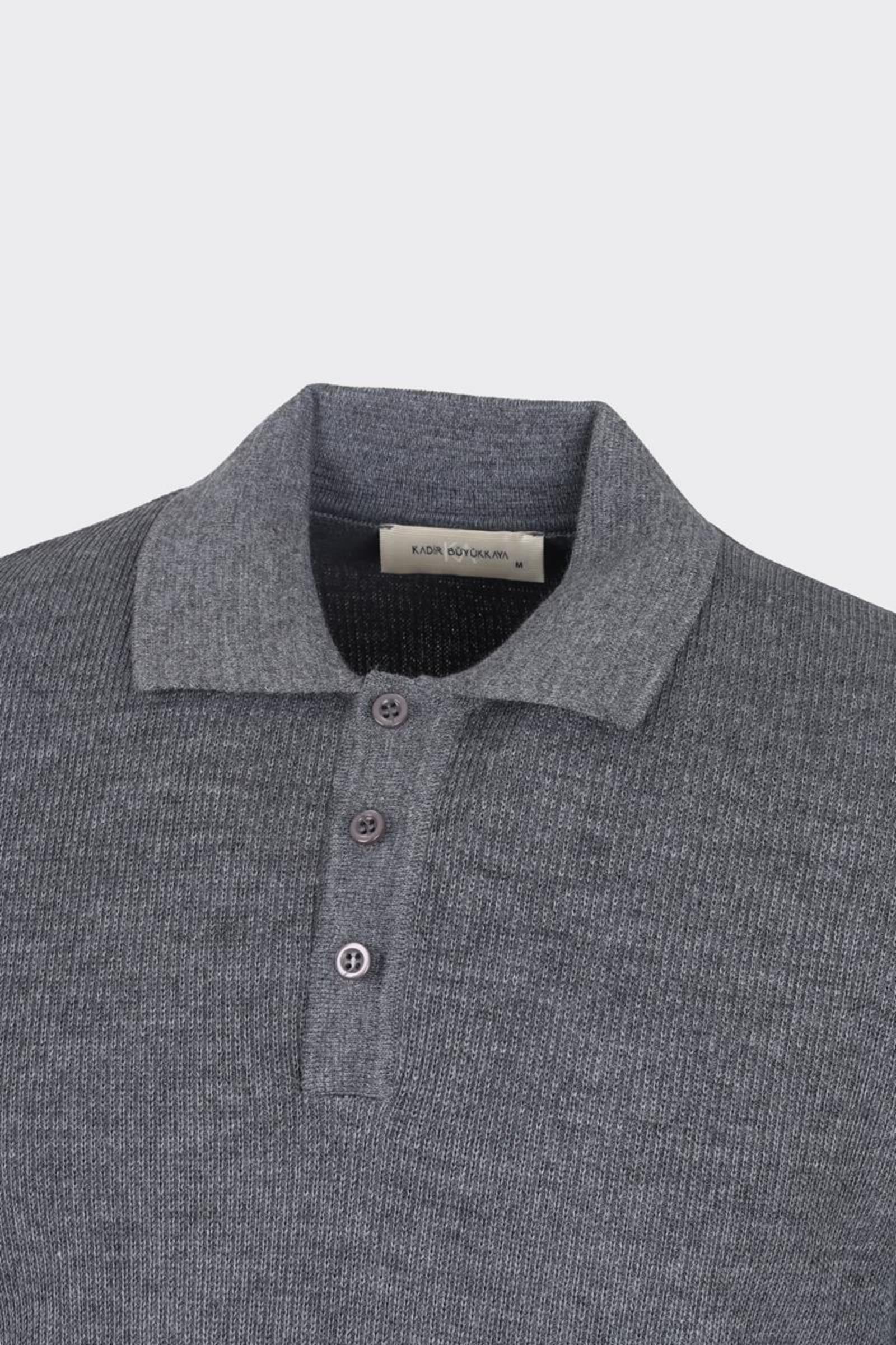 Erkek Düğmeli Polo Yaka Triko-KAX6706W