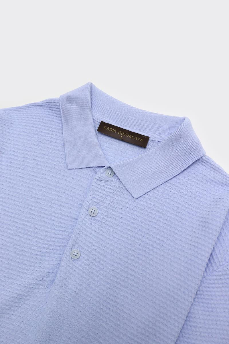 Düğmeli Polo Yaka Kısa Kol Erkek T-Shirt-KAX6050S