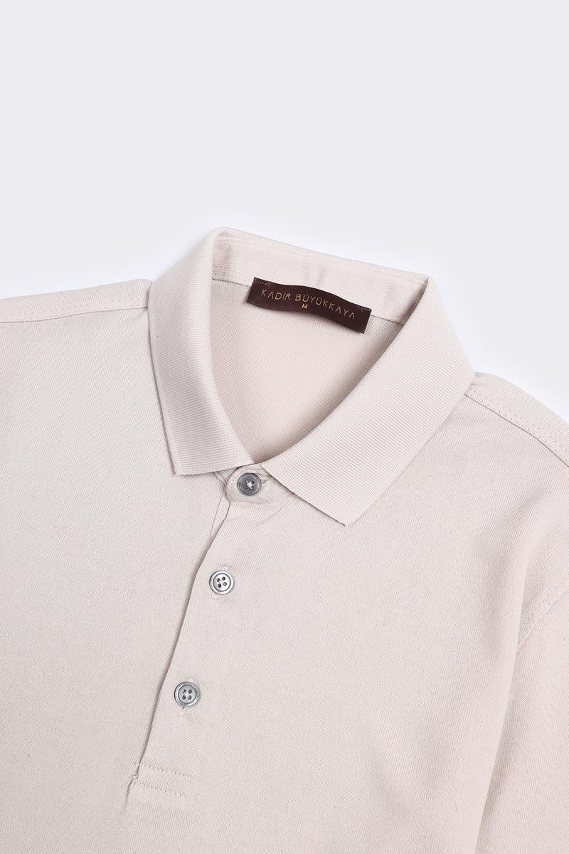 Düğmeli Polo Yaka Kısa Kol Erkek T-Shirt-KAX6048S