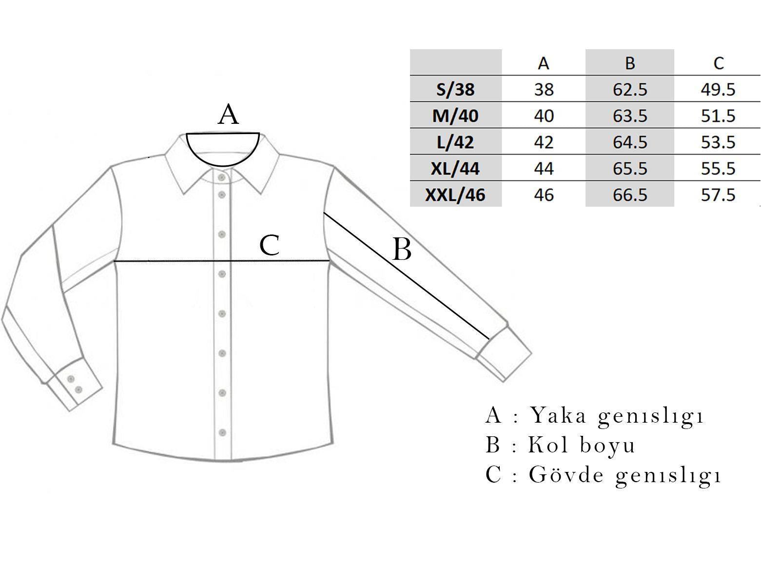 Erkek İtalyan Yaka Gömlek-KAB4127S