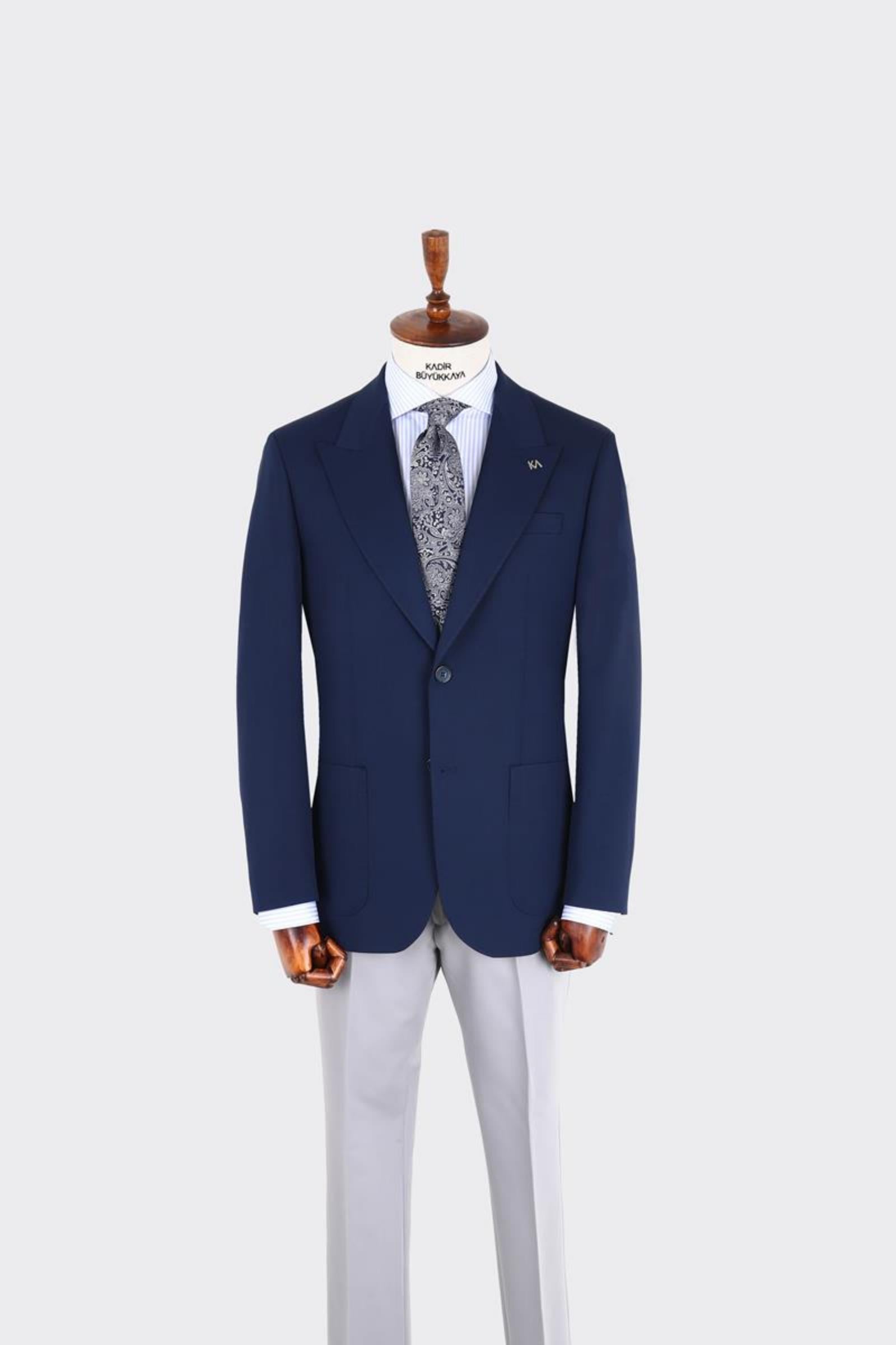 Erkek Kırlangıç Yaka Ceket-KAX5165W