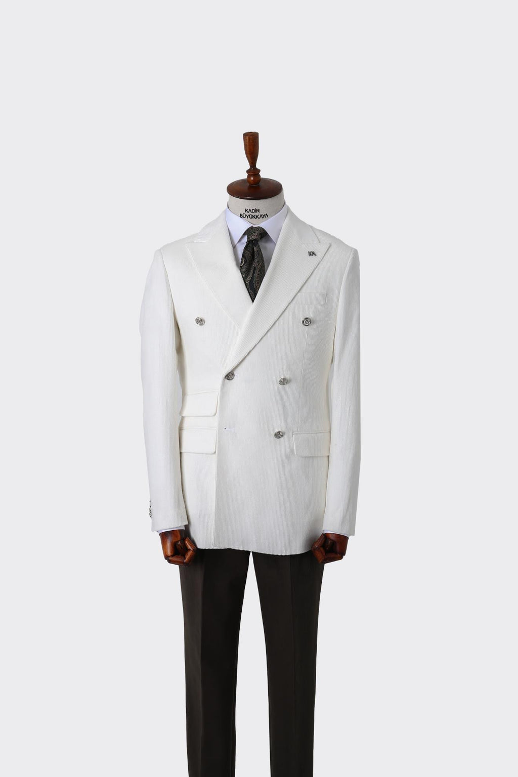 Şık Tasarımlı Erkek Kruvaze Ceket-KAV5250W