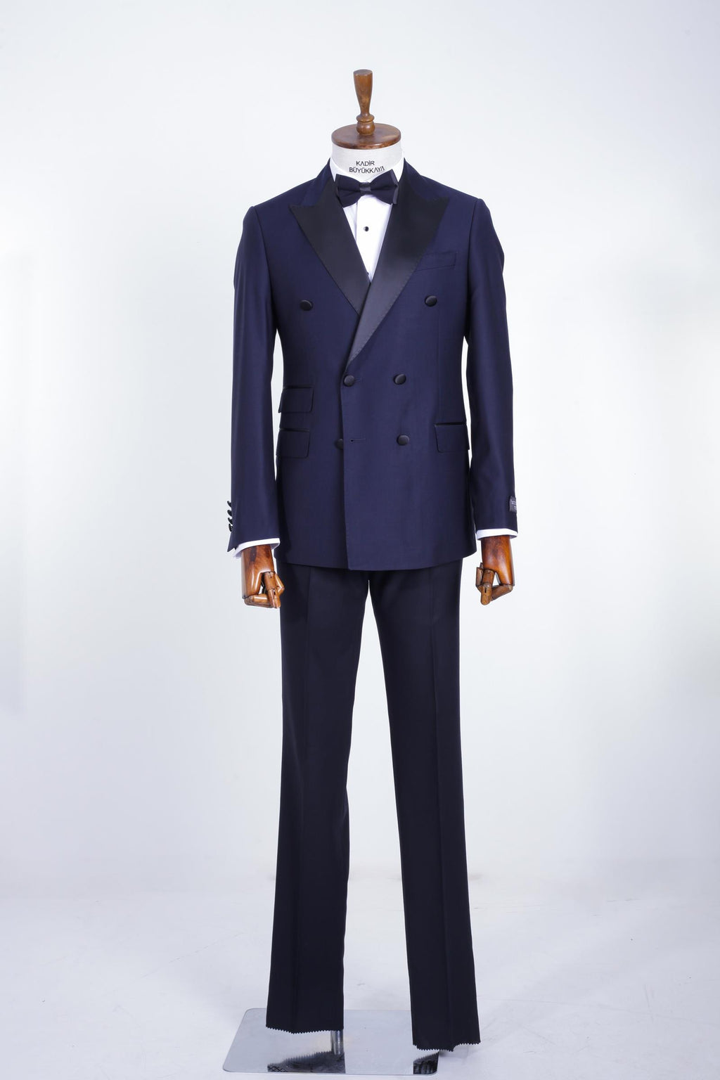 Erkek Kruvaze Smokin Takım - Şal Yaka ve Çift Yırtmaçlı-KAW1553S