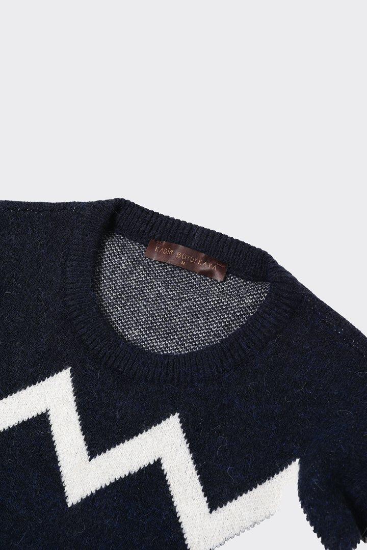 Erkek Pamuklu Klasik Bisiklet Yaka Kazak-KAW6900W