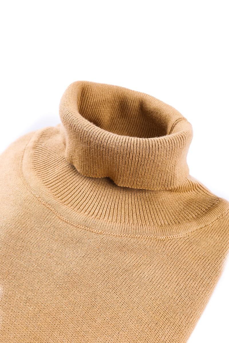 Slim Fit Kesim Modern Erkek Pamuklu Tam Balıkçı Yaka Triko Kazak-KAV6400W