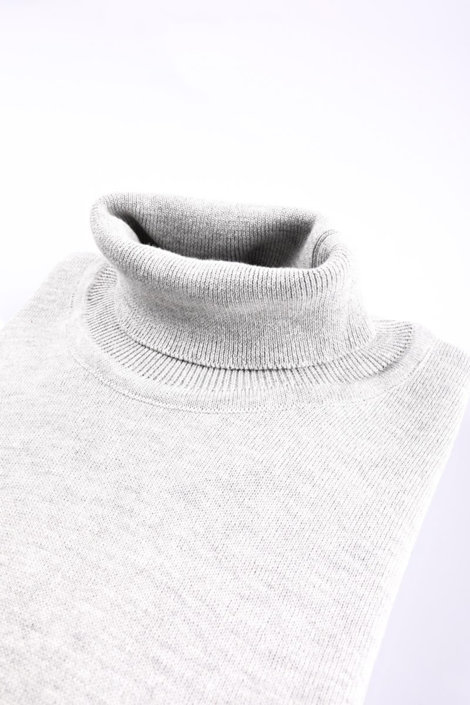 Slim Fit Kesim Modern Erkek Pamuklu Tam Balıkçı Yaka Triko Kazak-KAV6400W