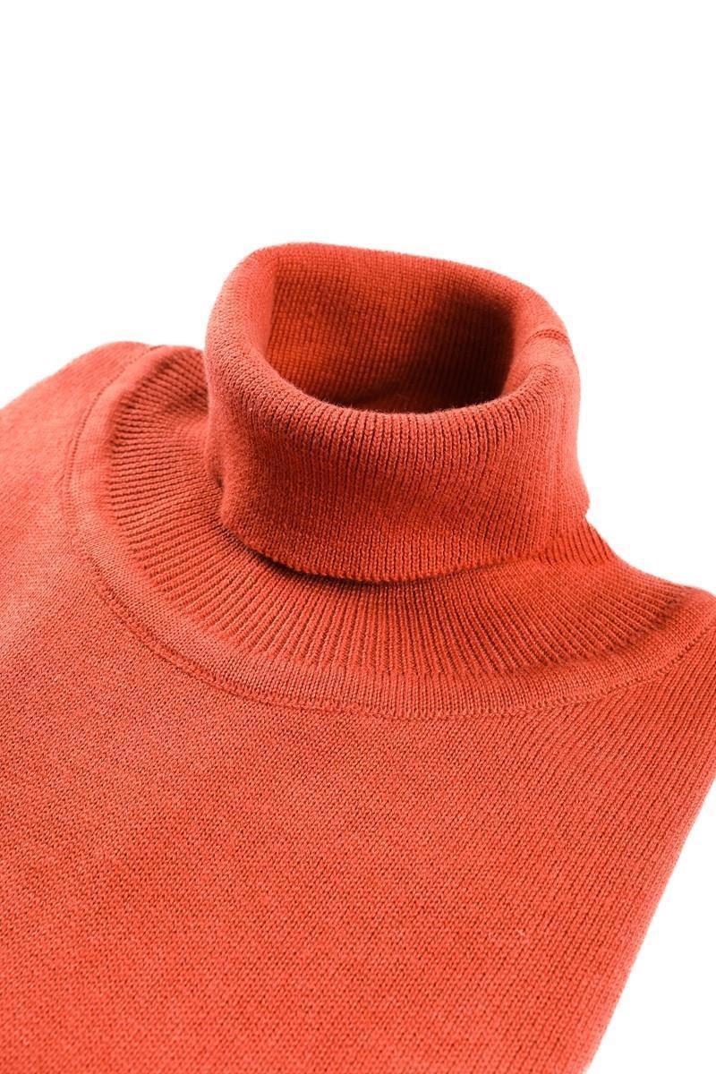 Slim Fit Kesim Modern Erkek Pamuklu Tam Balıkçı Yaka Triko Kazak-KAV6400W