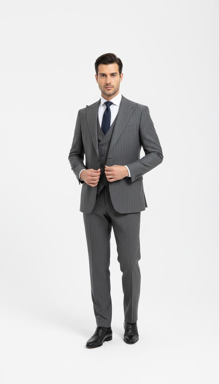 Yelekli Takım Elbise Out-KAV1038W