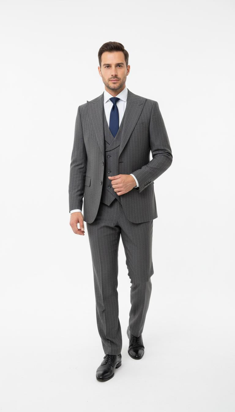 Yelekli Takım Elbise Out-KAV1038W