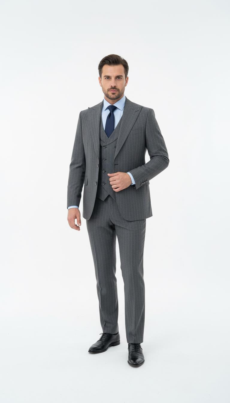 Yelekli Takım Elbise Out-KAV1038W