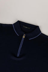 Fermuarlı Polo Yaka Kısa Kol Erkek T-Shirt