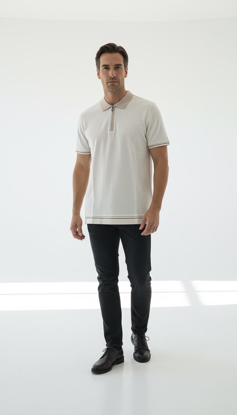 Ferm.Polo Yaka K.Kol T-Shirt Out-KAX6054S