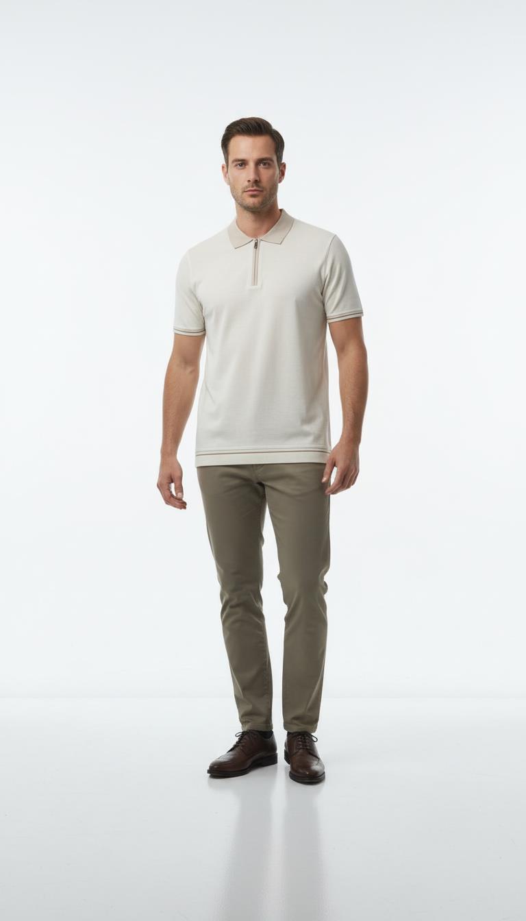 Ferm.Polo Yaka K.Kol T-Shirt Out-KAX6054S