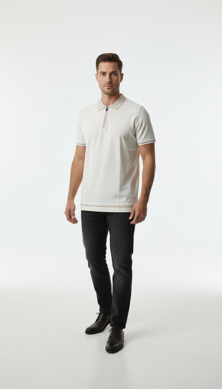 Ferm.Polo Yaka K.Kol T-Shirt Out-KAX6054S