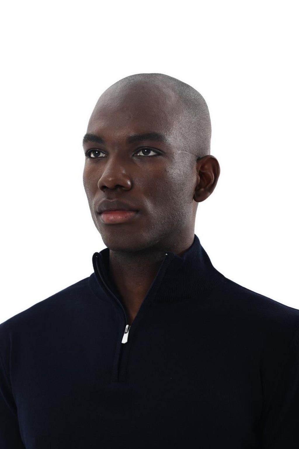 Erkek Fermuarlı Polo Yaka Triko-KAX6704W