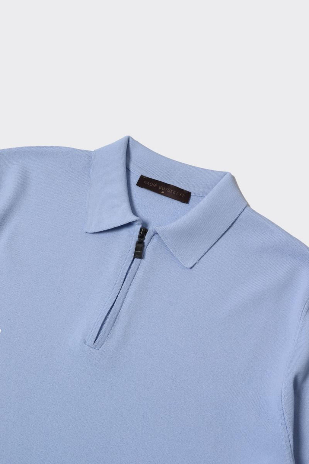 Erkek Fermuarlı Polo Yaka Triko Kazak-KAW6701W