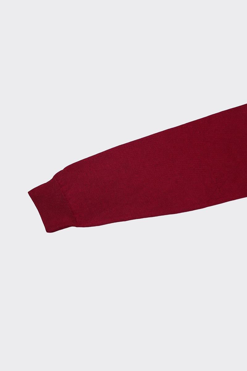 Fermuarlı Polo Yaka Erkek Pamuklu Triko Kazak-KAW6700W