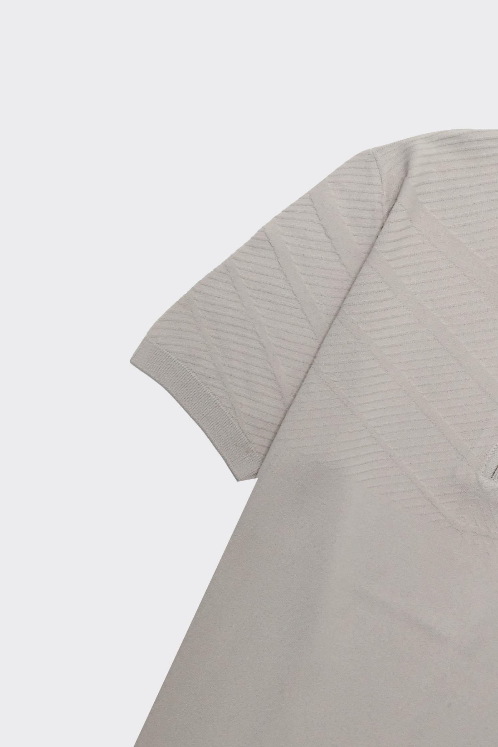 Fermuarlı Polo Yaka Kısa Kol Erkek T-Shirt-KAX6062S