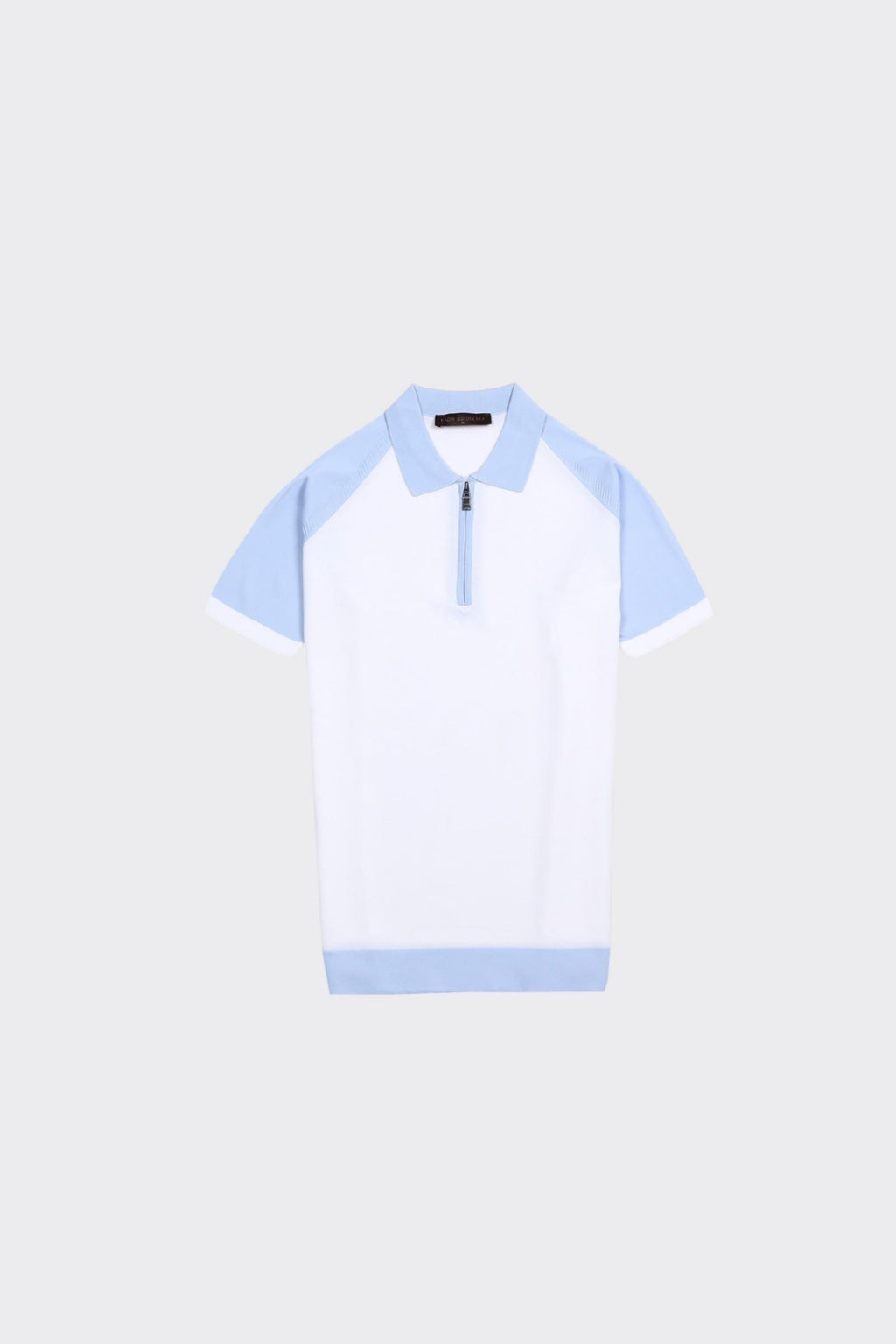 Fermuarlı Polo Yaka Kısa Kol Erkek T-Shirt-KAX6046S