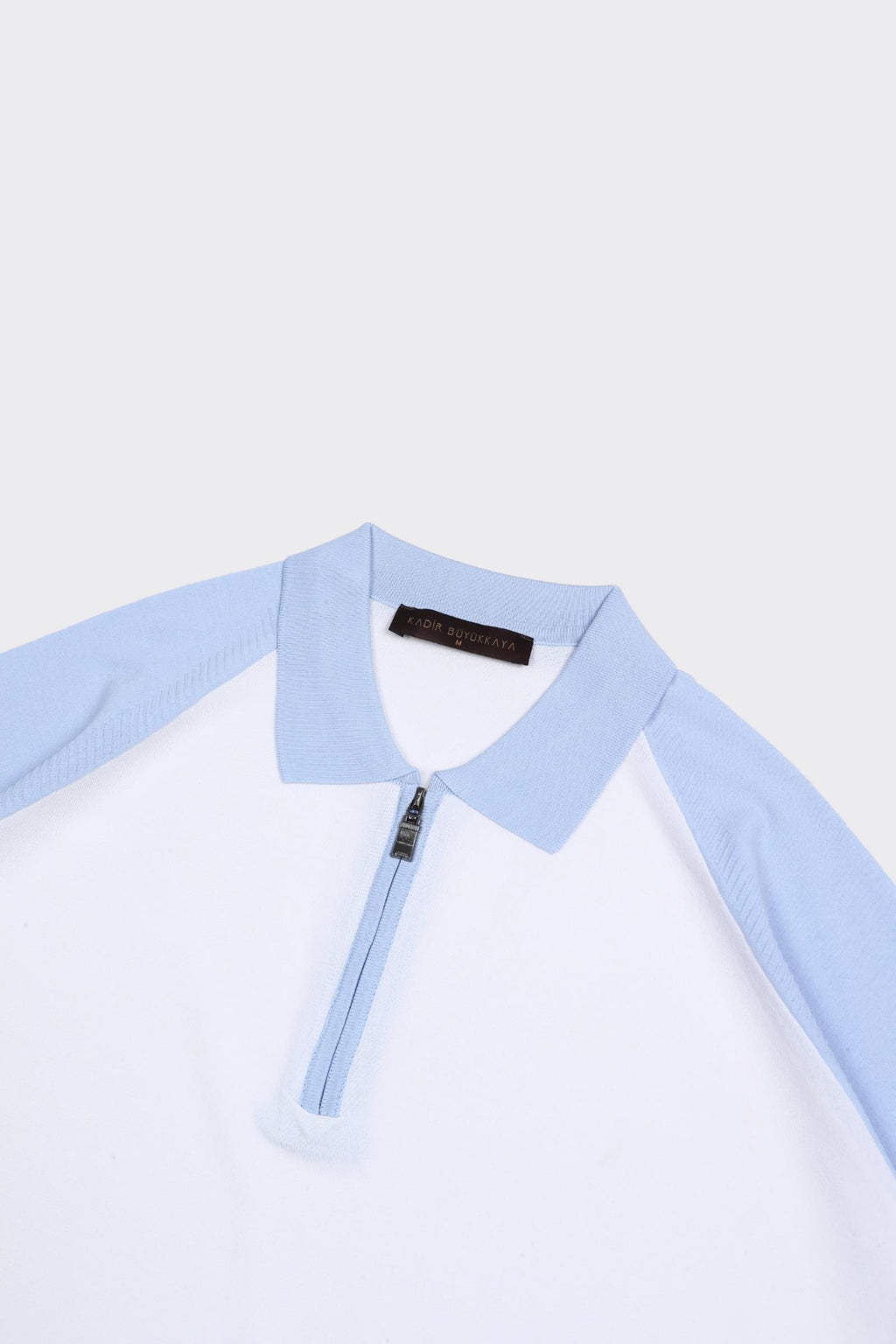 Fermuarlı Polo Yaka Kısa Kol Erkek T-Shirt-KAX6046S