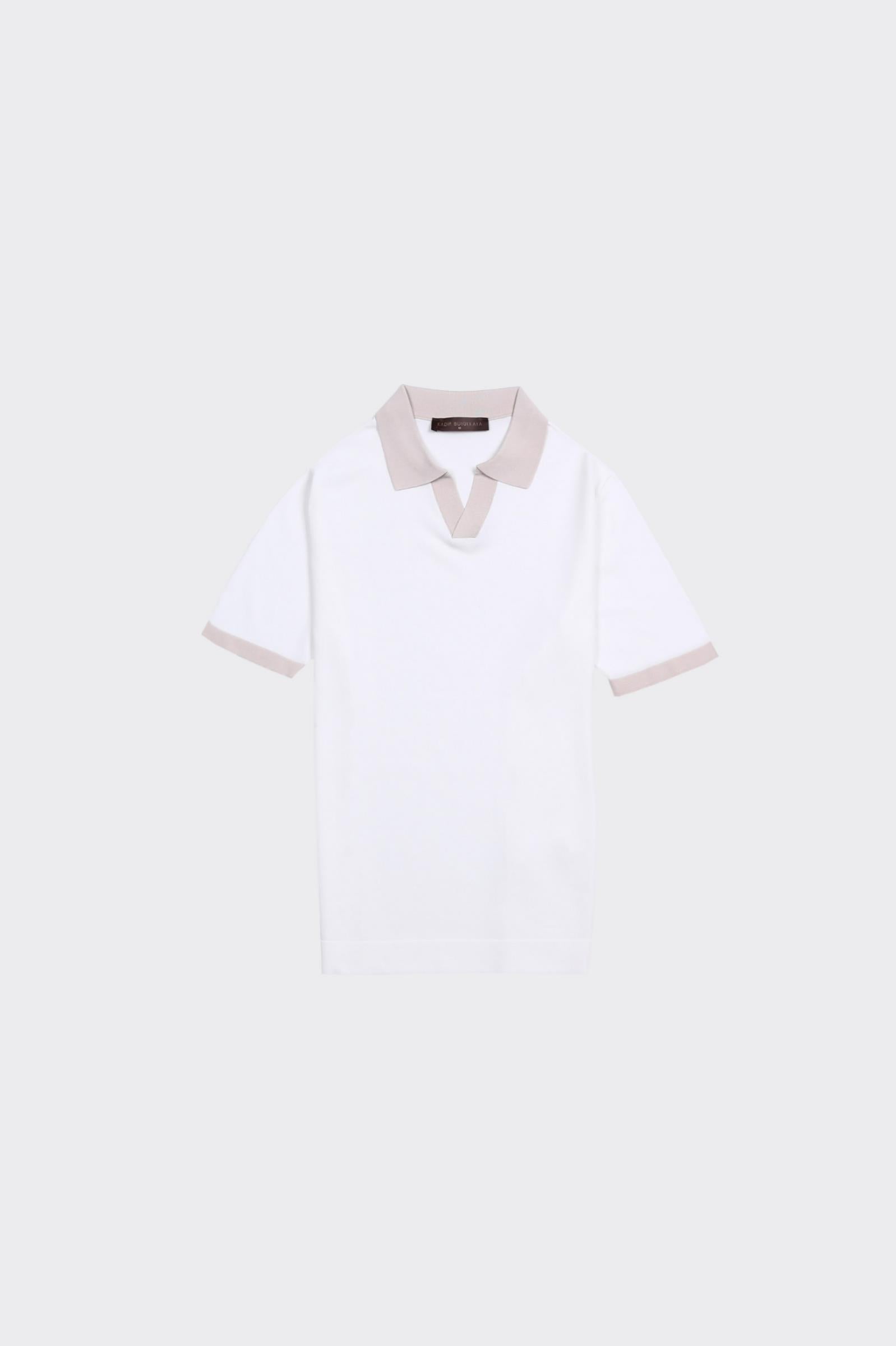 Fermuarlı Polo Yaka Kısa Kol Erkek T-Shirt-KAX6045S