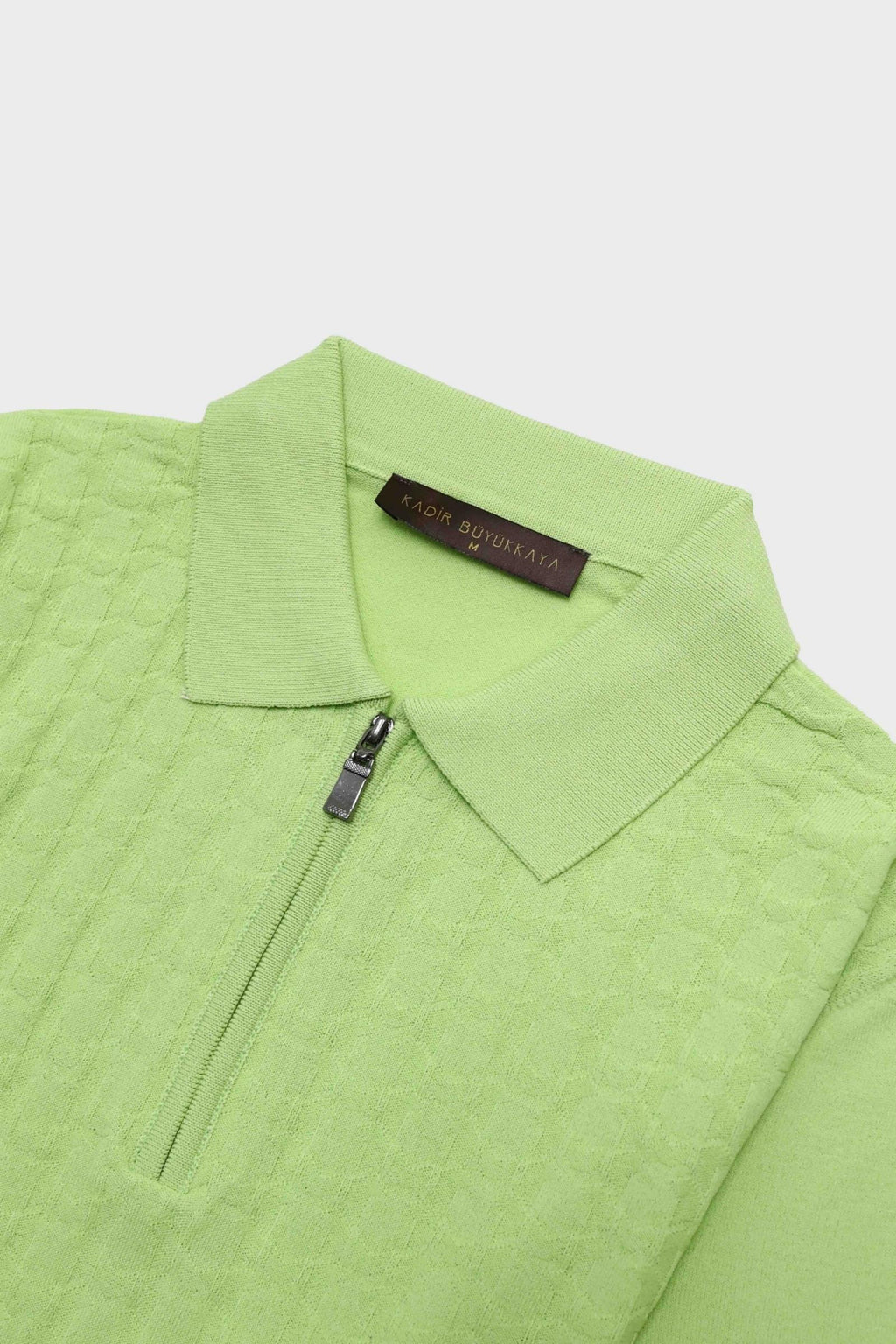 Fermuarlı Polo Yaka Kısa Kol Erkek T-Shirt-KAX6058S