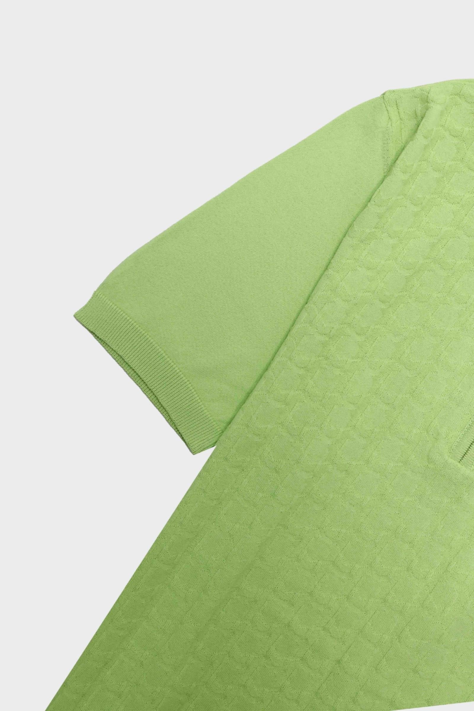 Fermuarlı Polo Yaka Kısa Kol Erkek T-Shirt-KAX6058S