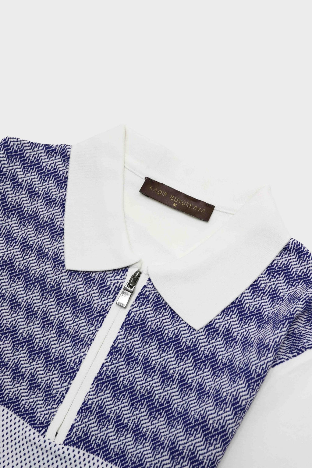 Fermuarlı Polo Yaka Kısa Kol Erkek T-Shirt-KAX6055S