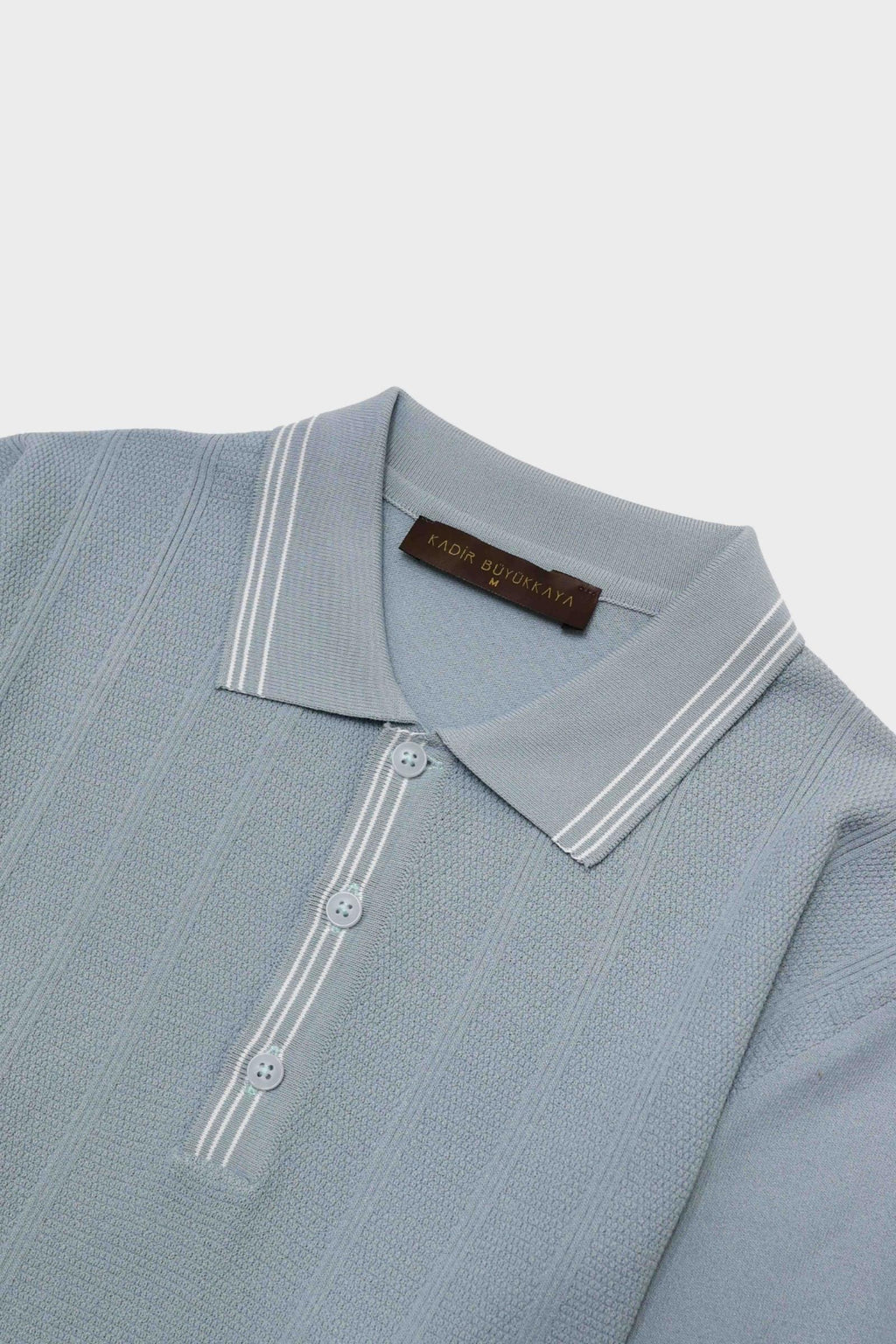 Fermuarlı Polo Yaka Kısa Kol Erkek T-Shirt-KAX6052S