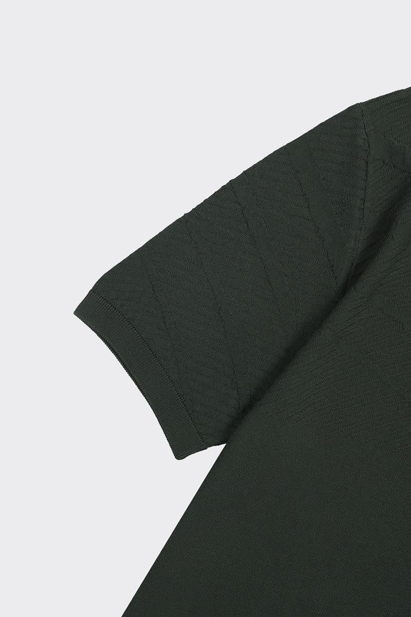 Fermuarlı Polo Yaka Kısa Kol Erkek T-Shirt-KAX6044S