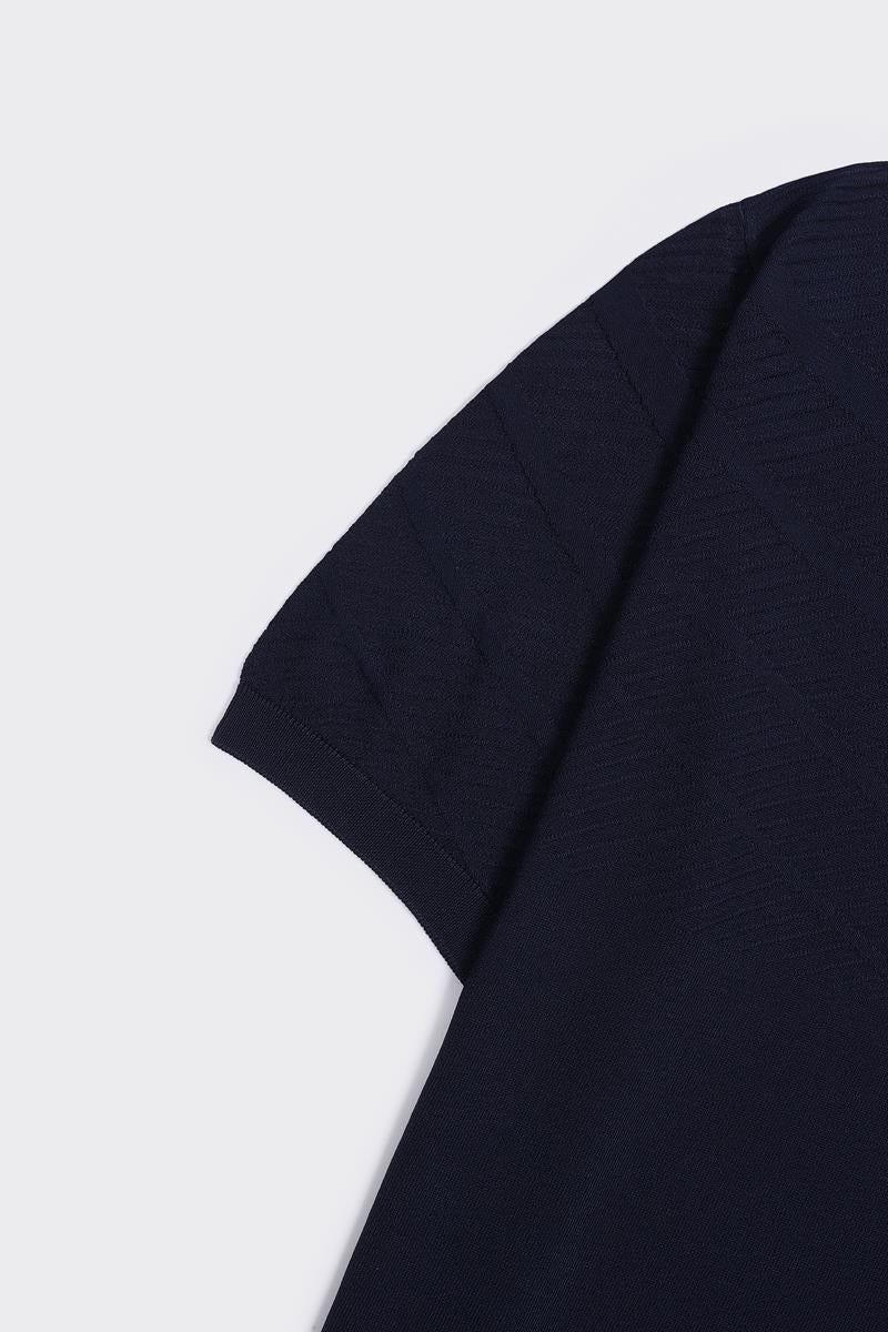 Fermuarlı Polo Yaka Kısa Kol Erkek T-Shirt-KAX6044S