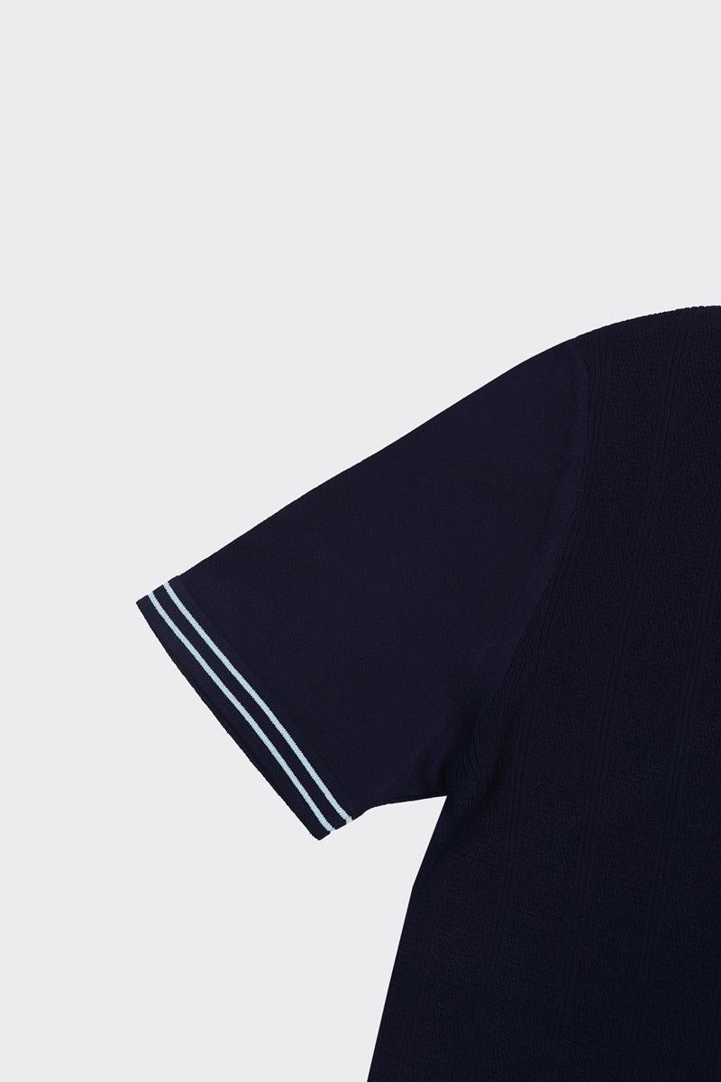 Fermuarlı Polo Yaka Kısa Kol Erkek T-Shirt-KAX6043S