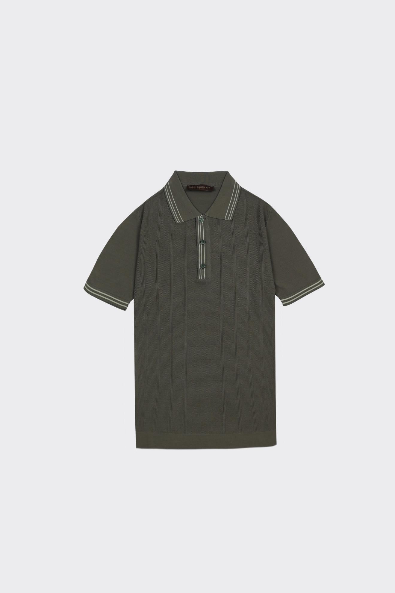 Fermuarlı Polo Yaka Kısa Kol Erkek T-Shirt