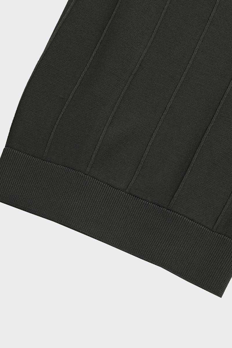 Fermuarlı Polo Yaka Kısa Kol Erkek T-Shirt-KAX6041S