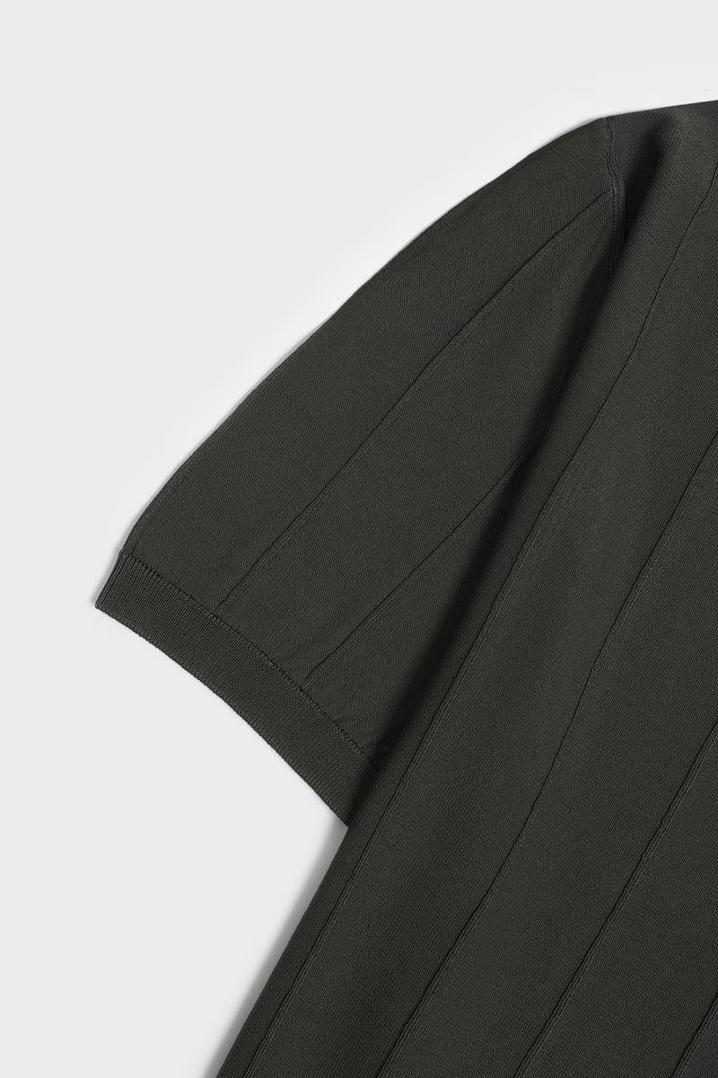 Fermuarlı Polo Yaka Kısa Kol Erkek T-Shirt-KAX6041S