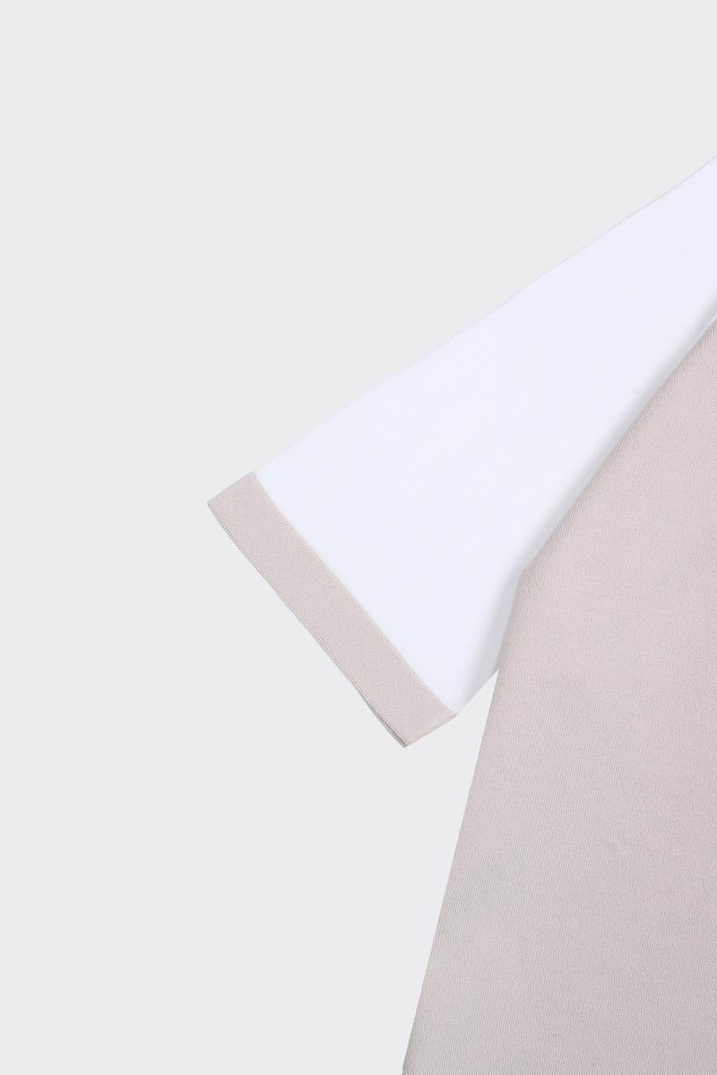 Fermuarlı Polo Yaka Kısa Kol Erkek T-Shirt-KAX6046S