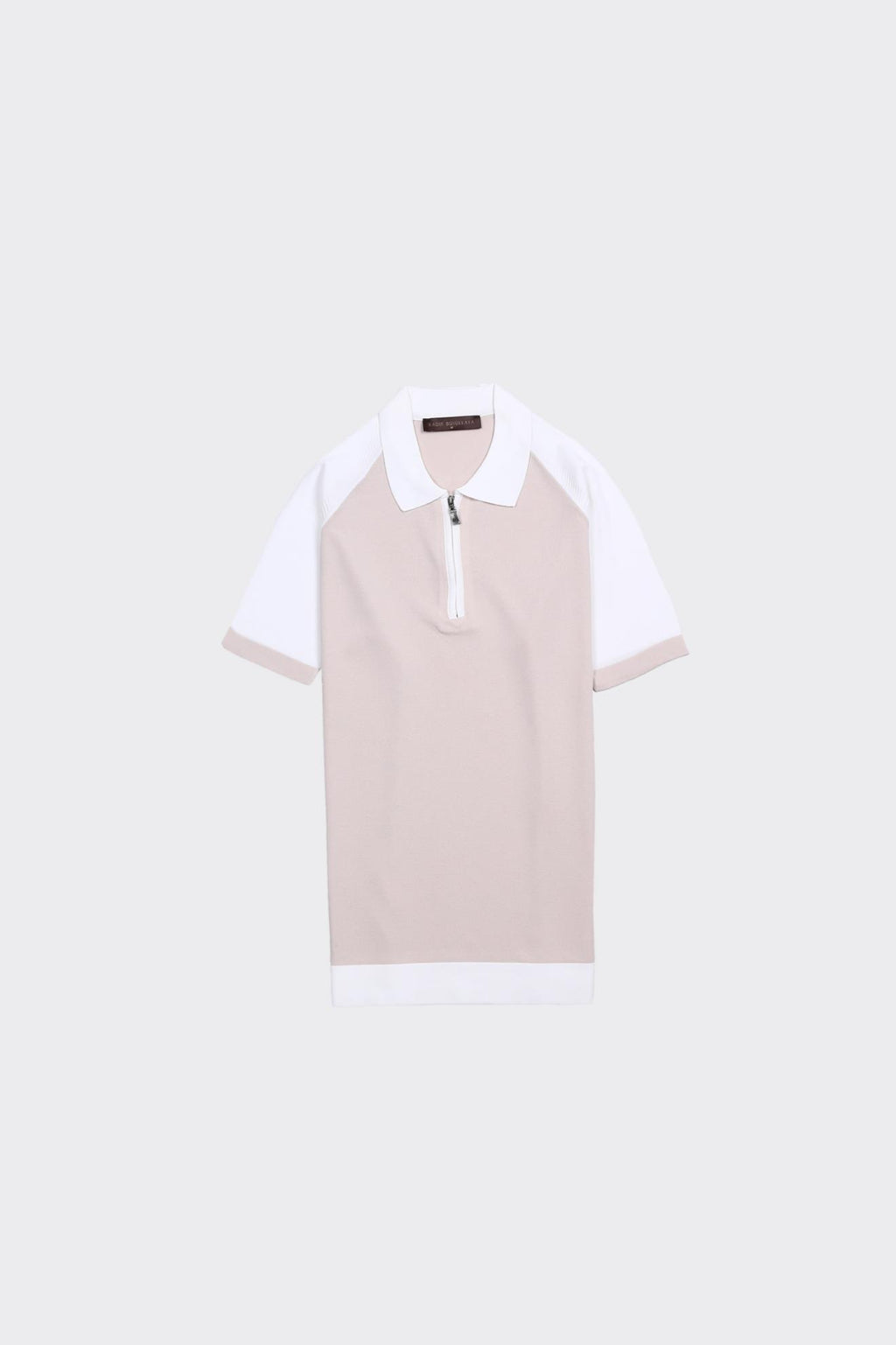 Fermuarlı Polo Yaka Kısa Kol Erkek T-Shirt-KAX6046S