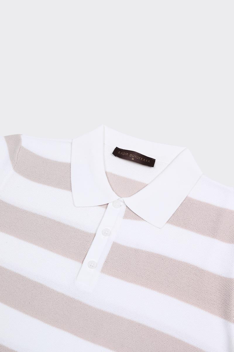 Düğmeli Polo Yaka Kısa Kol Erkek T-Shirt-KAX6047S