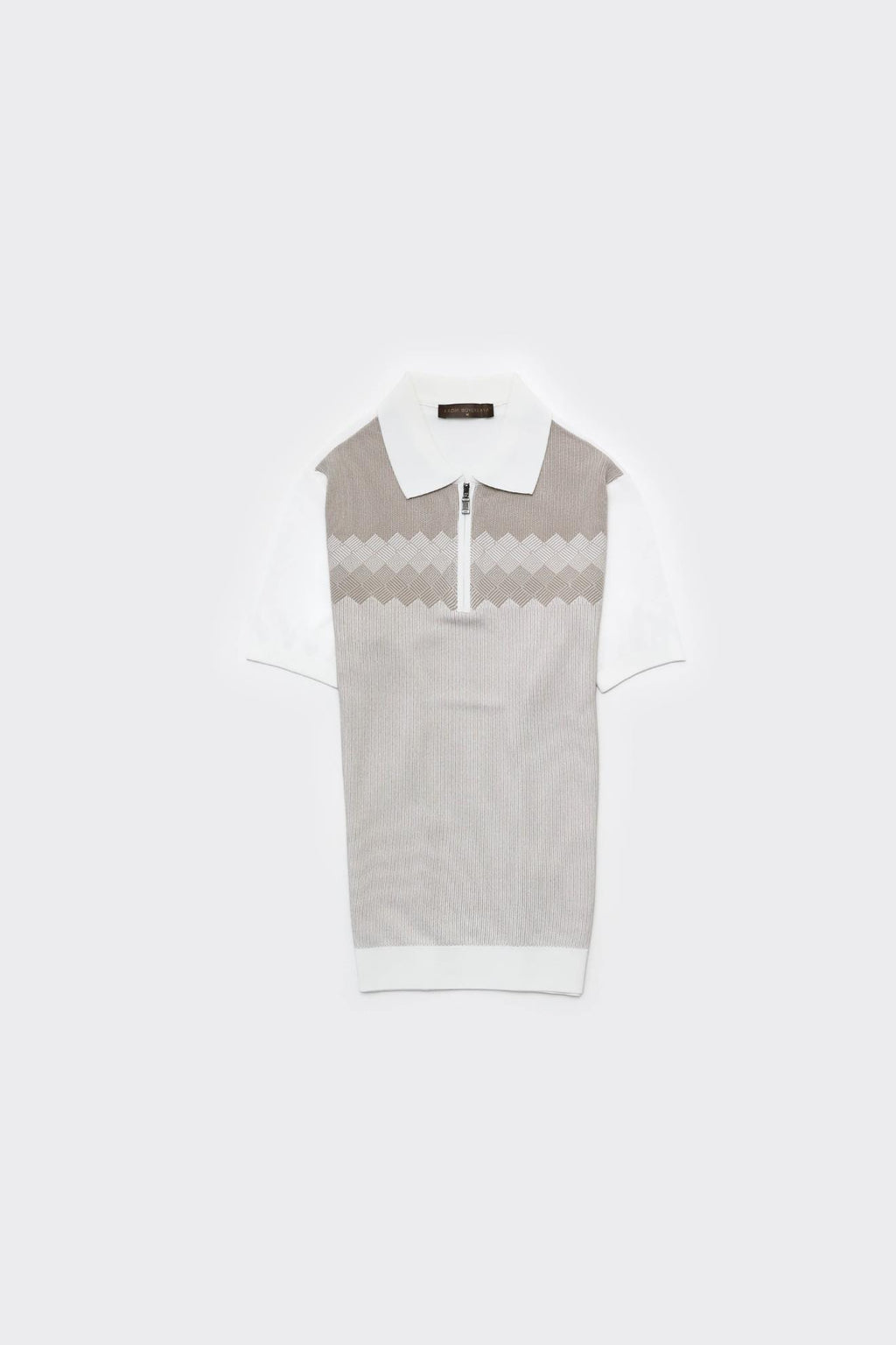 Fermuarlı Polo Yaka Kısa Kol Erkek T-Shirt-KAX6061S