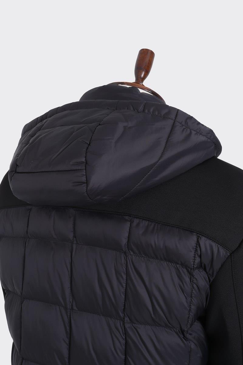 Kapüşonlu ve Şişme Detaylı Erkek Mont-KAW9153W