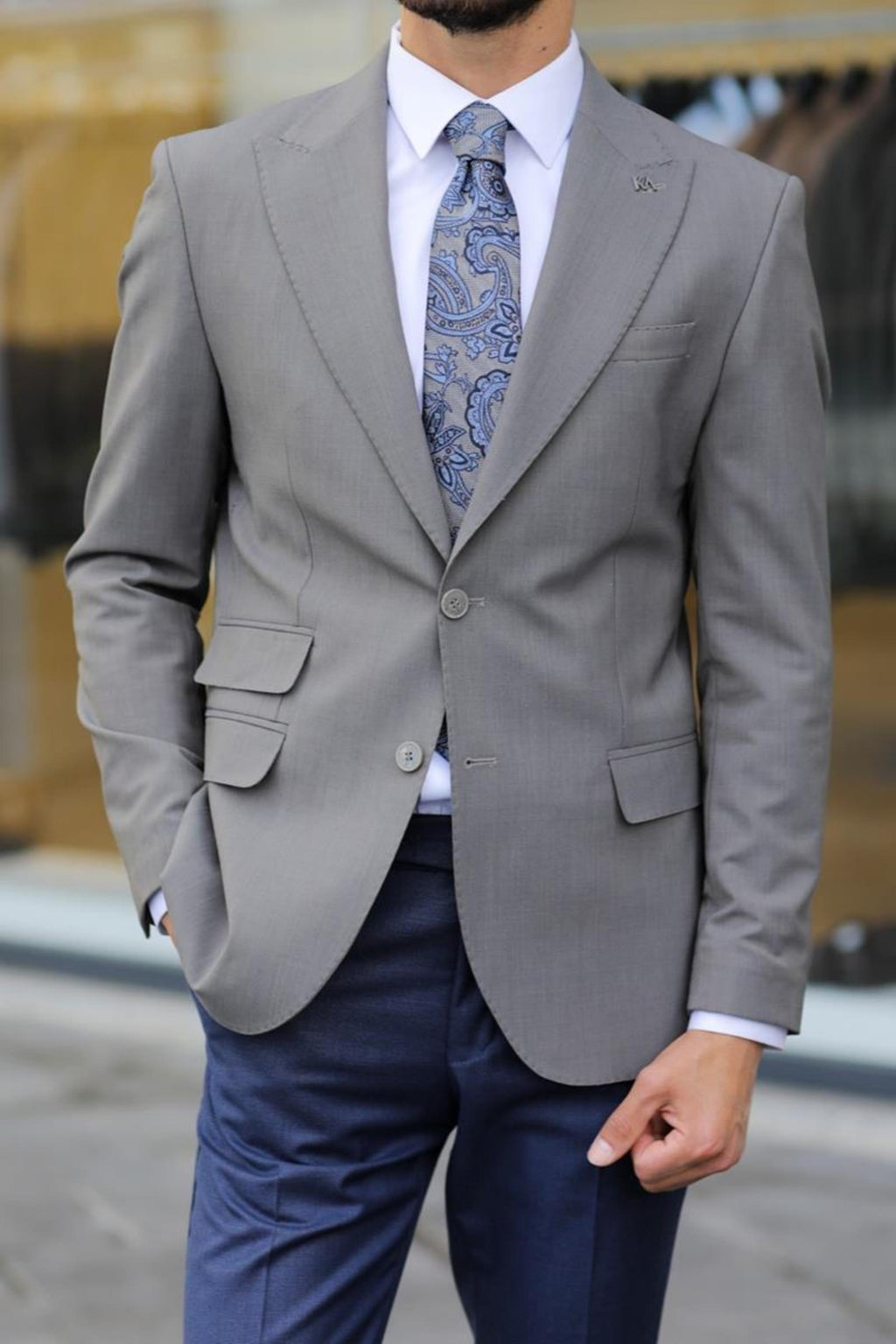 Günlük ve Ofis Giyimi İçin Mükemmel Erkek Slim Fit Ceket-KAV5031W