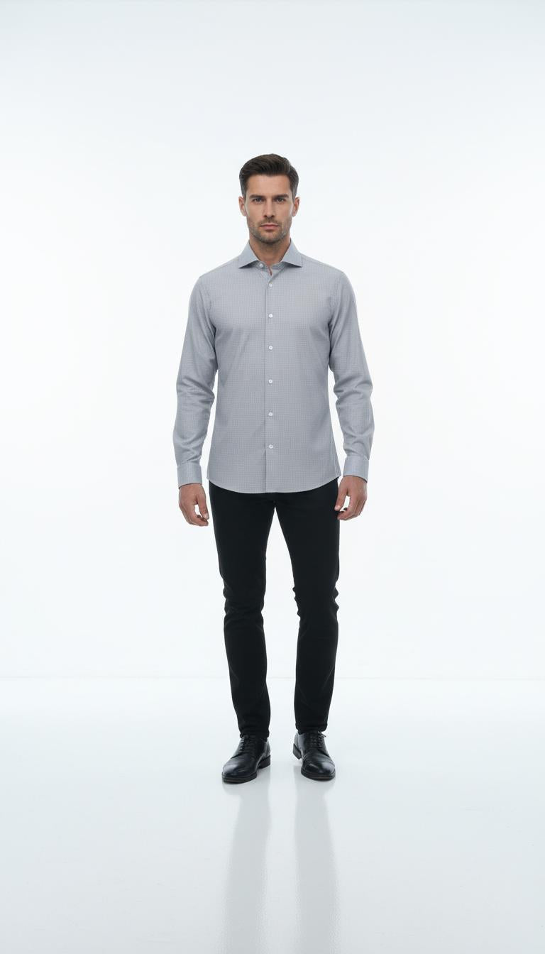 İtalyan Yaka Gömlek Out-KAX4058S