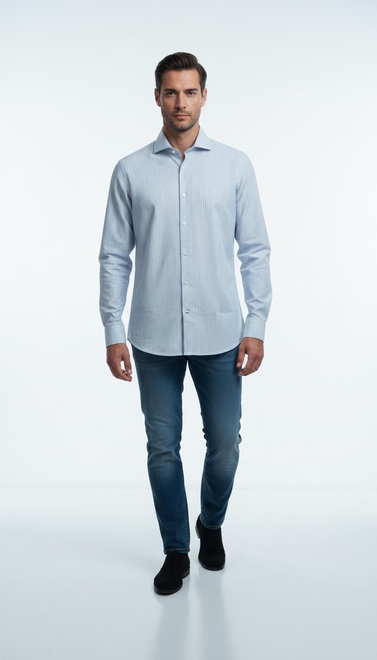 İtalyan Yaka Gömlek Out-KAX4103S