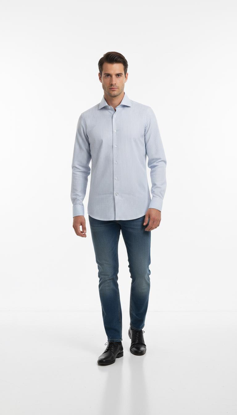 İtalyan Yaka Gömlek Out-KAX4103S