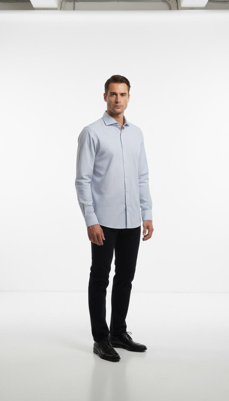 İtalyan Yaka Gömlek Out-KAX4103S