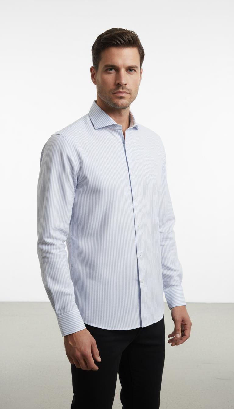 İtalyan Yaka Gömlek Out-KAX4103S