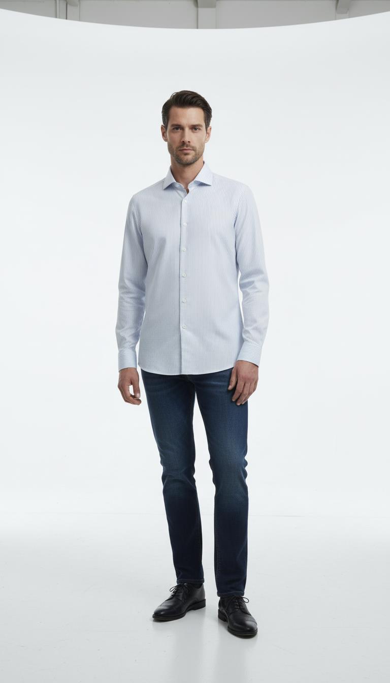 İtalyan Yaka Gömlek Out-KAX4103S